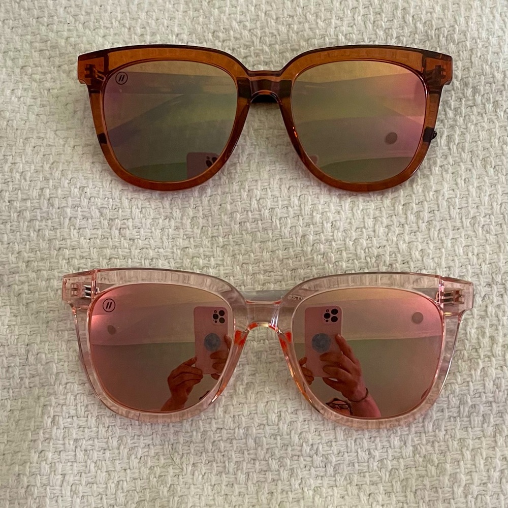 Blenders Women’s Tortoise and Pink Mirrored Sunglasses - Stylish UV Protection